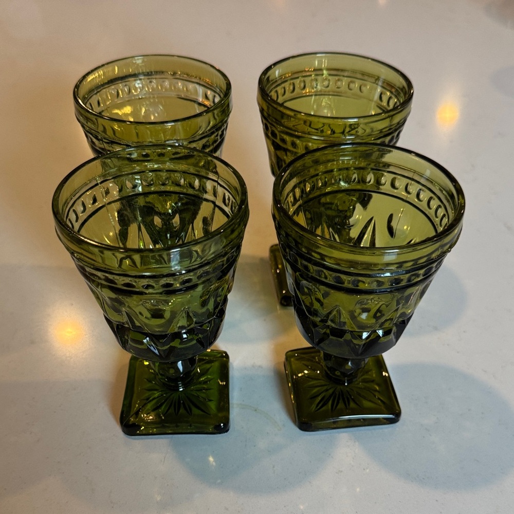Indiana Glass Green Goblets Set